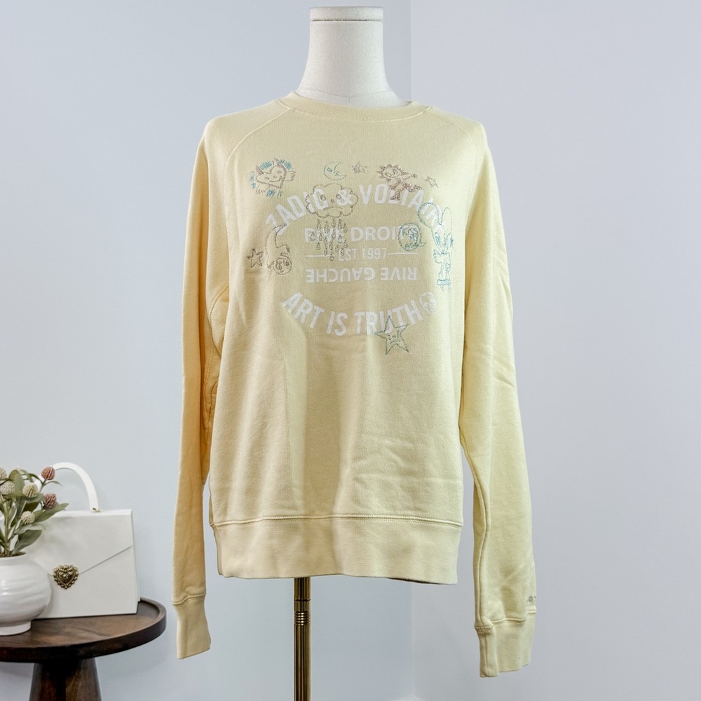 Zadig & Voltaire Logo-Print Embroidered Sweatshirt - Picture 3 of 9